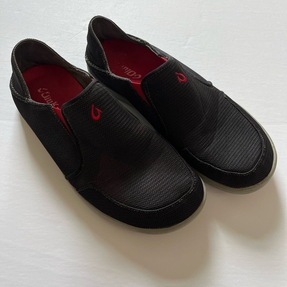 Olukai Nohea Mesh Slip On Shoe Black Size 9